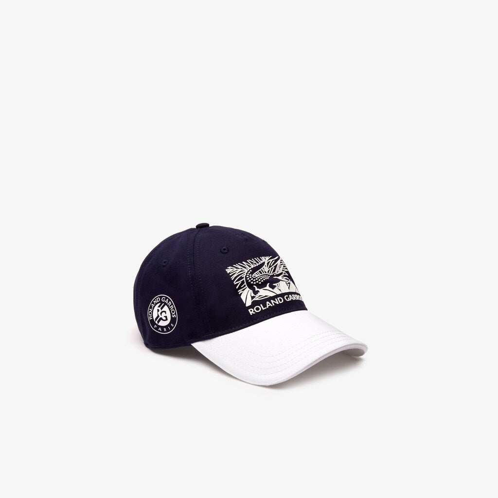 Mens   SPORT Roland Garros Edition BiColor Print Cap | Lacoste Navy Blue / White • 2Hc