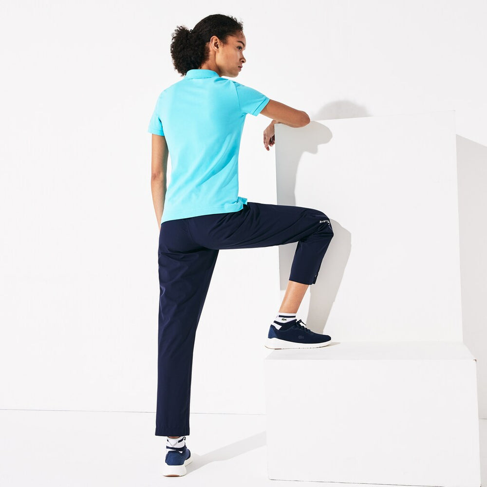 Womens Wo  Presidents Cup Stretch Cotton Piqué Golf Polo Shirt | Lacoste Turquoise • Hnp