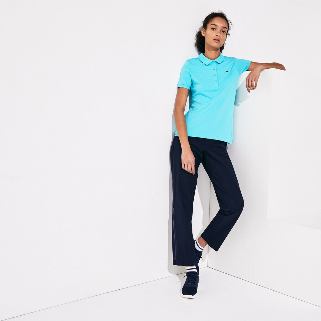 Womens Wo  Presidents Cup Stretch Cotton Piqué Golf Polo Shirt | Lacoste Turquoise • Hnp