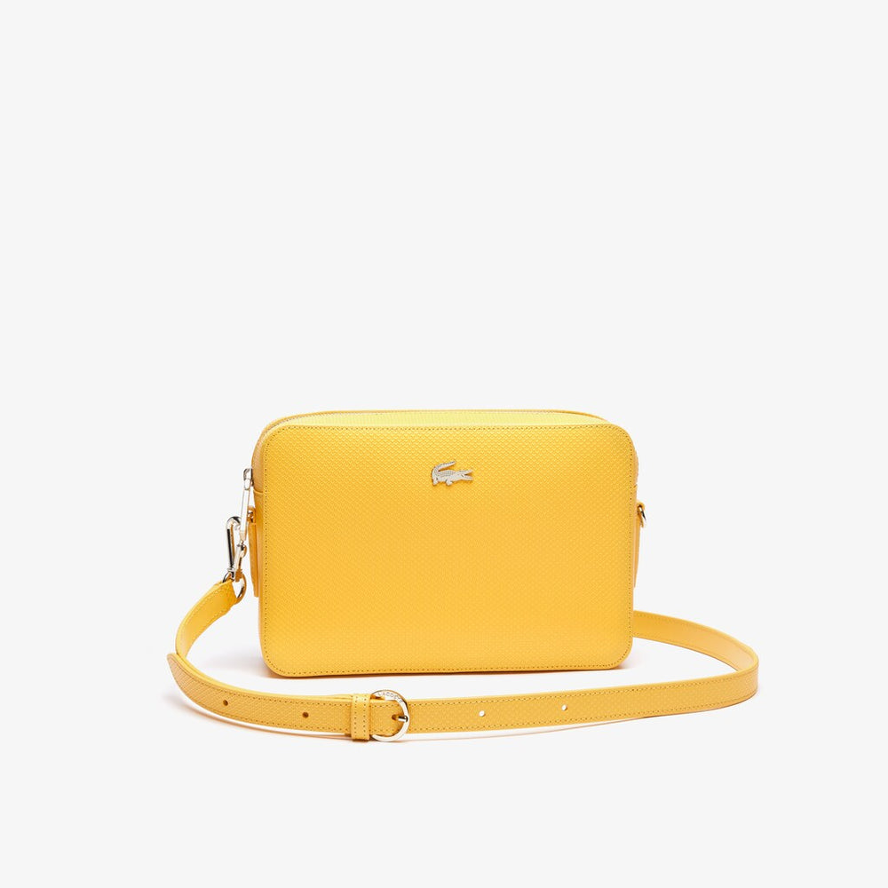 Womens Wo  Chantaco Leather Square Shoulder Bag | Lacoste Samoan Sun • D46