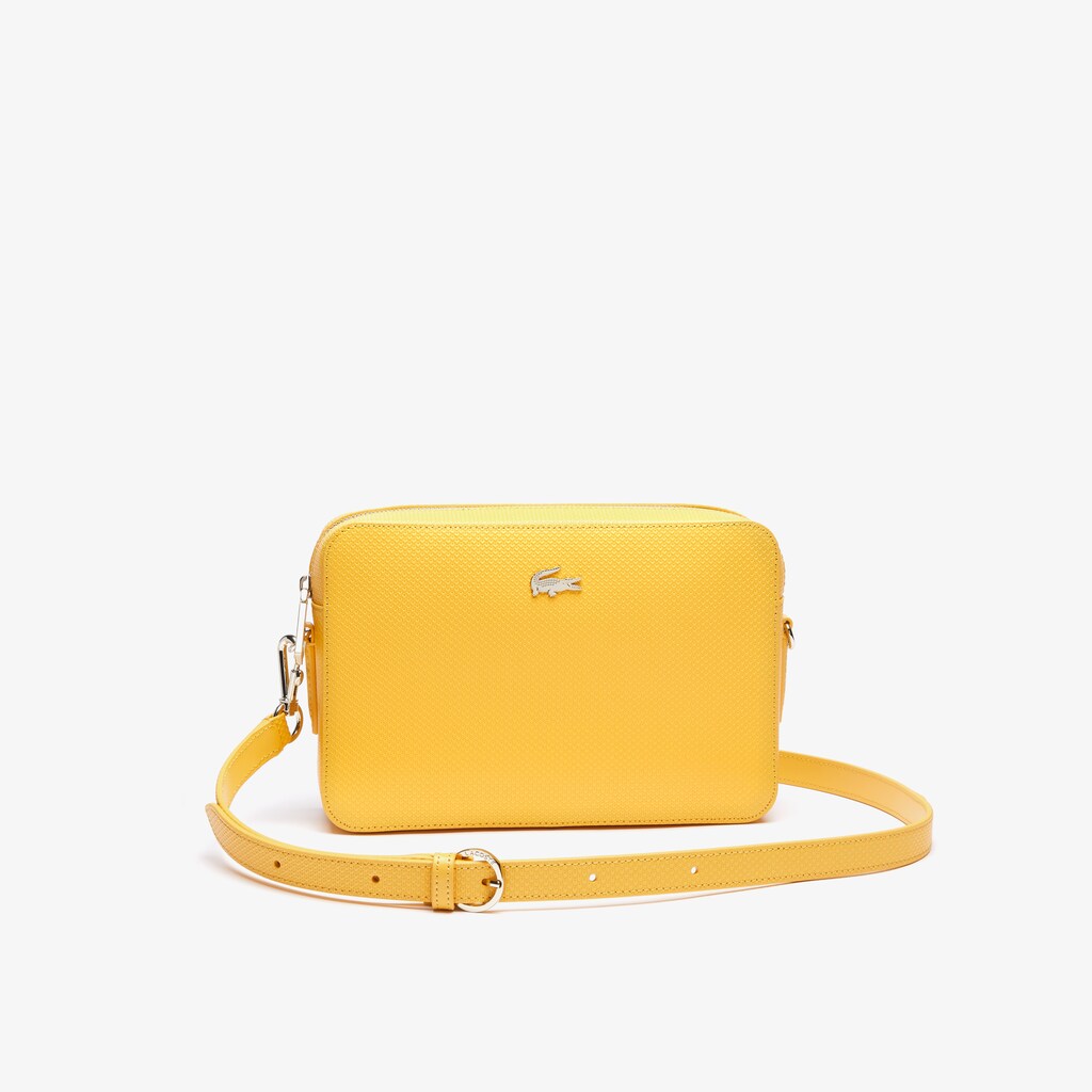 Womens Wo  Chantaco Leather Square Shoulder Bag | Lacoste Samoan Sun • D46