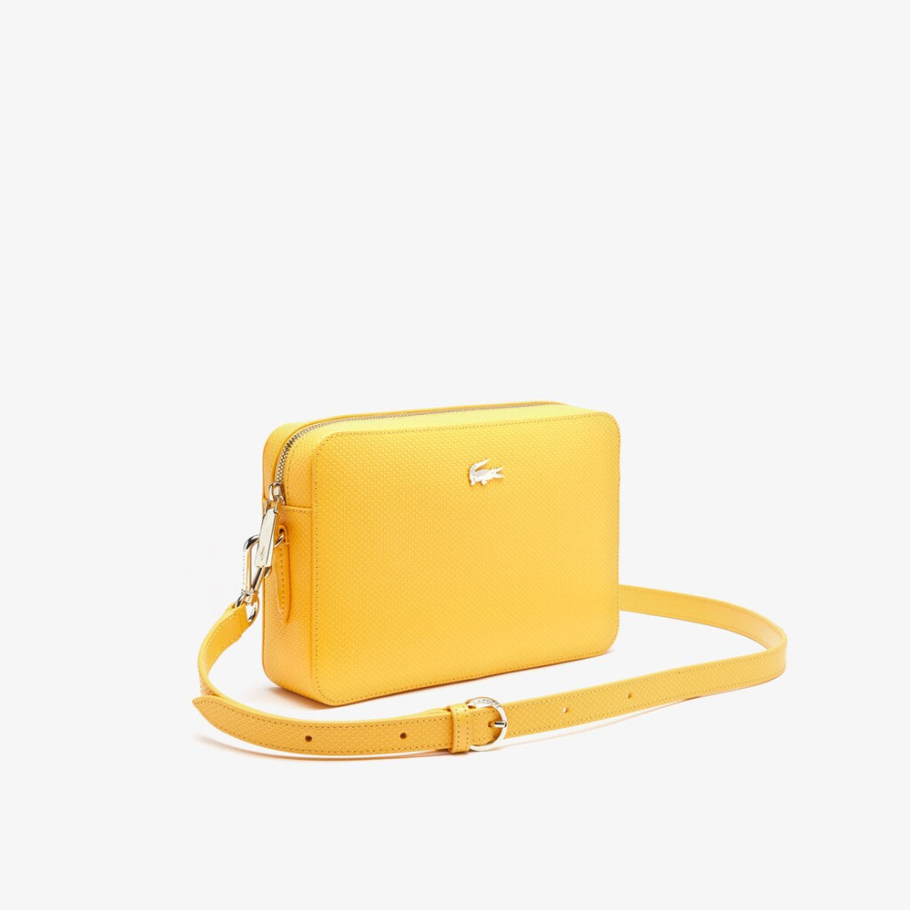 Womens Wo  Chantaco Leather Square Shoulder Bag | Lacoste Samoan Sun • D46