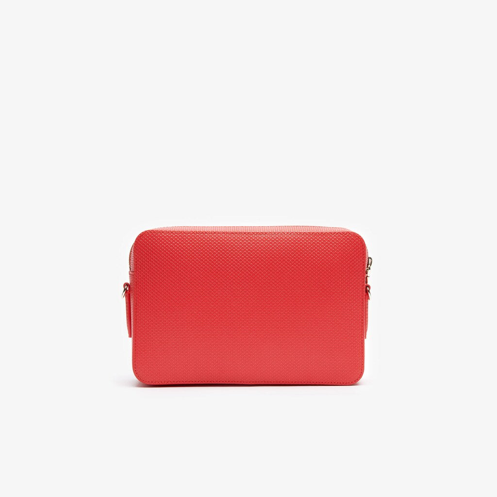 Womens Wo  Chantaco Leather Square Shoulder Bag | Lacoste Bittersweet • D50
