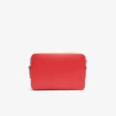 Womens Wo  Chantaco Leather Square Shoulder Bag | Lacoste Bittersweet • D50
