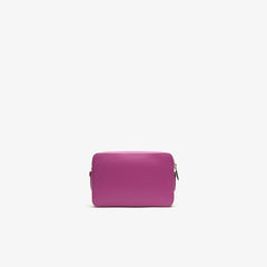 Womens Wo  Chantaco Leather Square Shoulder Bag | Lacoste Meadow Mauve • D51