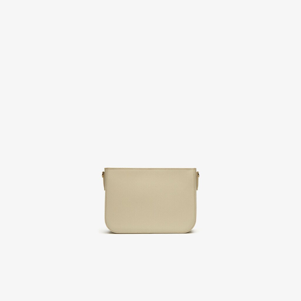 Womens Wo  Chantaco Colourblock Piqué Leather Shoulder Bag | Lacoste Fog Samoan Sun • E34