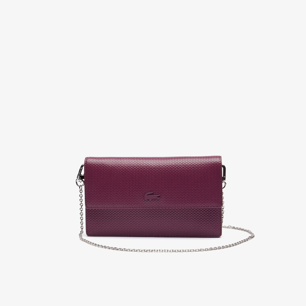 Womens Wo  Chantaco Chain Clutch | Lacoste Grape Wine • D49