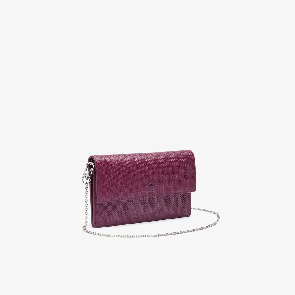 Womens Wo  Chantaco Chain Clutch | Lacoste Grape Wine • D49