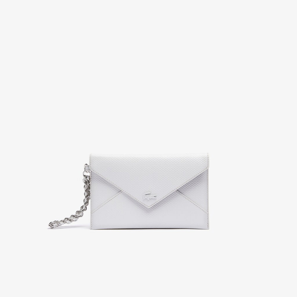 Womens Wo  Chantaco Chain Leather Envelope Wallet | Lacoste Lunar Rock • D48