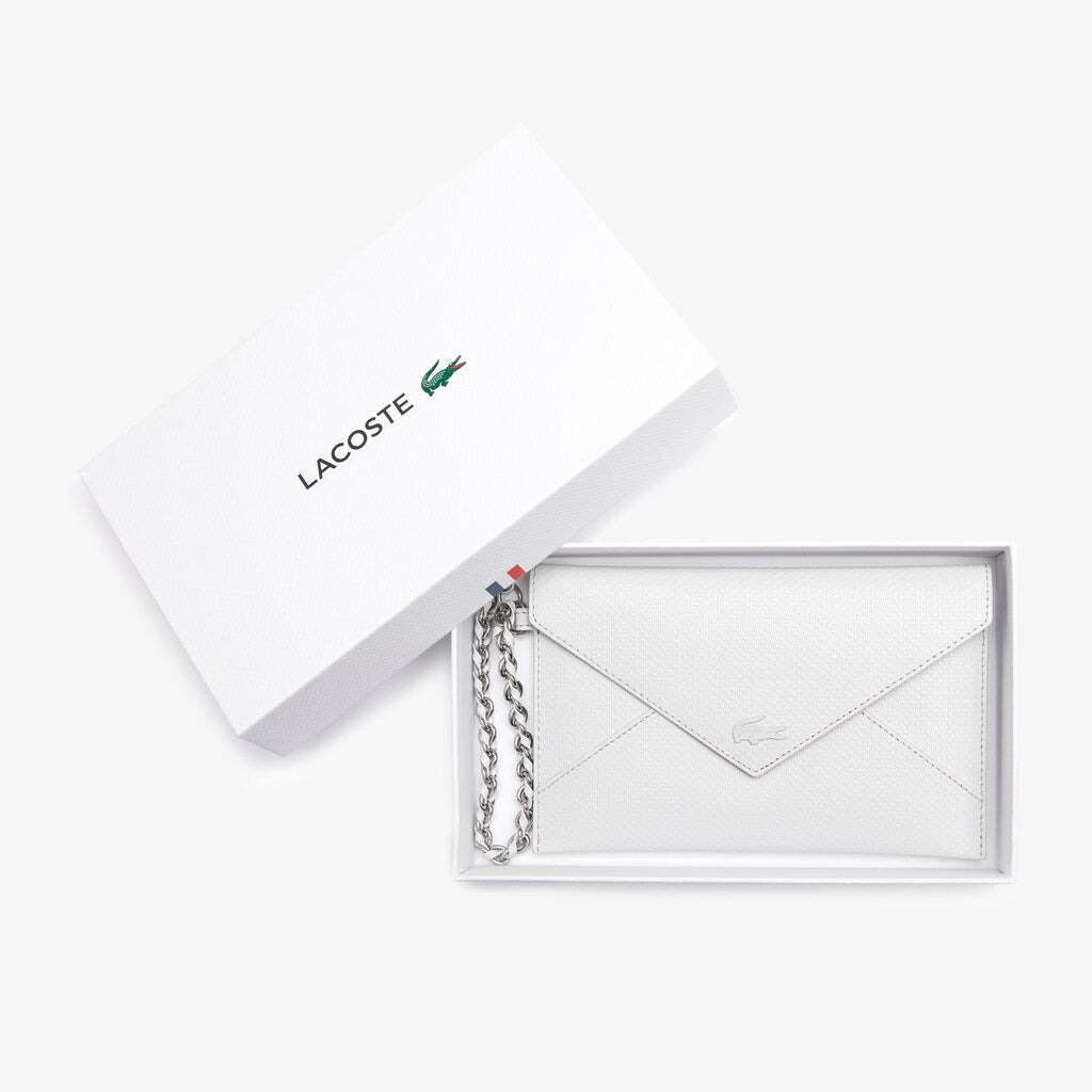 Womens Wo  Chantaco Chain Leather Envelope Wallet | Lacoste Lunar Rock • D48