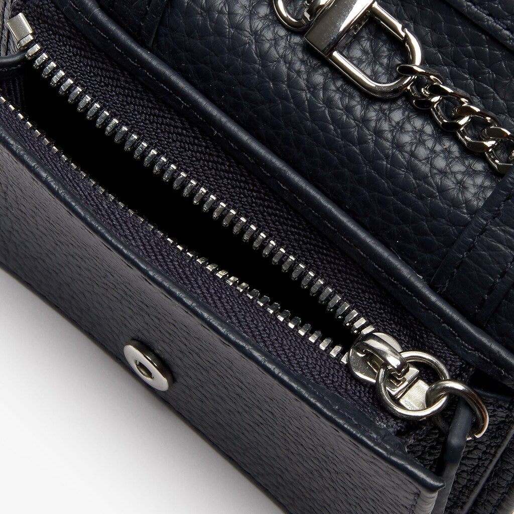 Womens Wo  Croco Crew Grained Leather Belt Bag | Lacoste Peacoat • 021