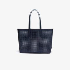 Womens Wo  Anna Removable Pouch Perforated Reversible Tote | Lacoste Dark Sapphire Illusion Bl • D90