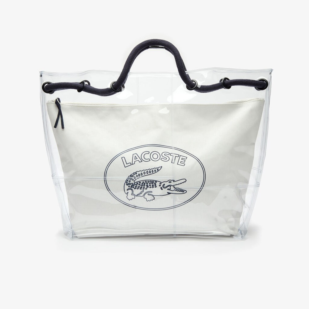 Womens Wo  Clear Shopper Bag | Lacoste Transparent Peacoat • D95