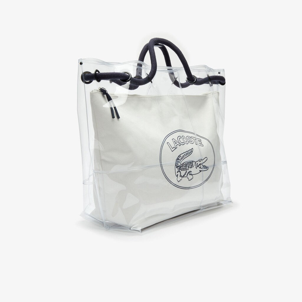 Womens Wo  Clear Shopper Bag | Lacoste Transparent Peacoat • D95