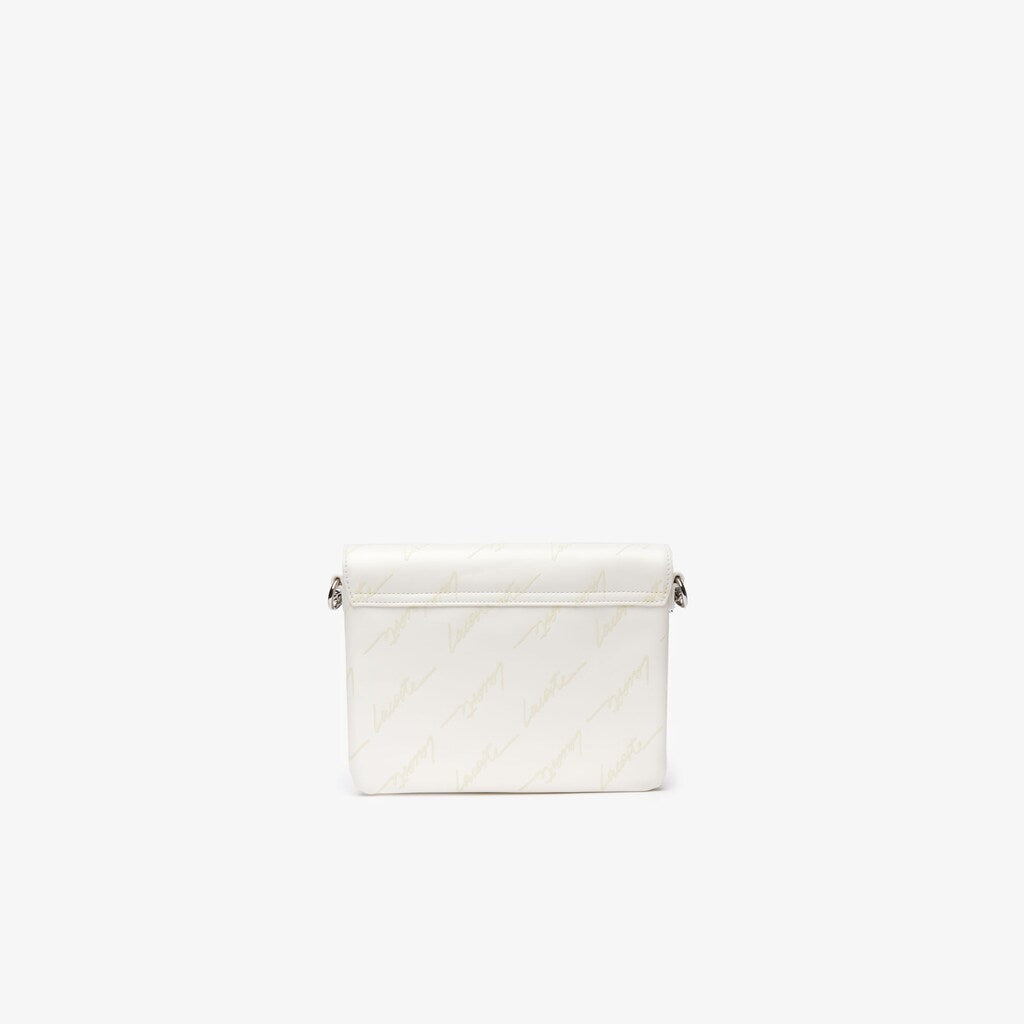 Womens Wo  Flap Bag with Chain Strap | Lacoste Marshmallow • A56