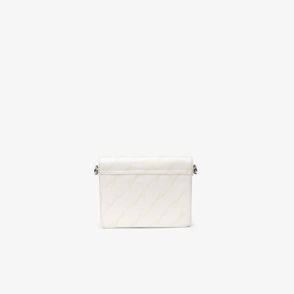 Womens Wo  Flap Bag with Chain Strap | Lacoste Marshmallow • A56