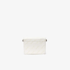 Womens Wo  Flap Bag with Chain Strap | Lacoste Marshmallow • A56