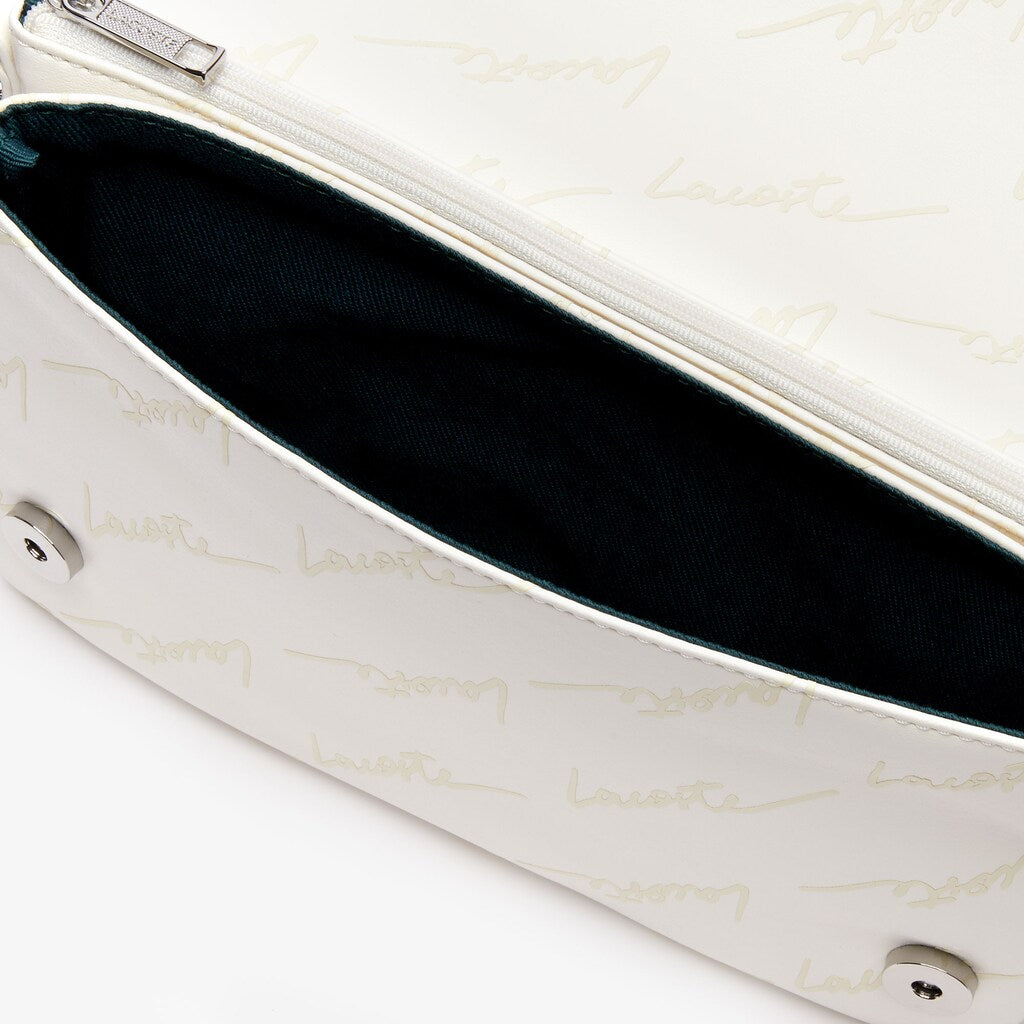 Womens Wo  Flap Bag with Chain Strap | Lacoste Marshmallow • A56