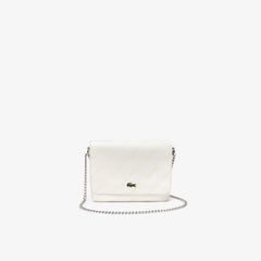Womens Wo  Flap Bag with Chain Strap | Lacoste Marshmallow • A56