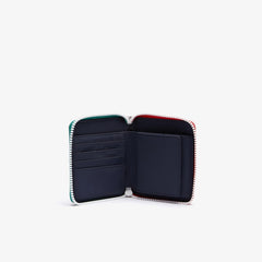 Womens Wo  Roland Garros Panama Hat Print Small Zippered Wallet | Lacoste Panama • E43