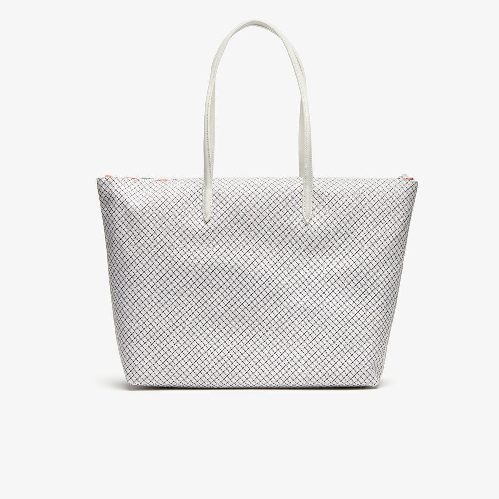 Womens Wo  Roland Garros Panama Hat Print Zippered Tote | Lacoste Panama • E43