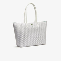 Womens Wo  Roland Garros Panama Hat Print Zippered Tote | Lacoste Panama • E43