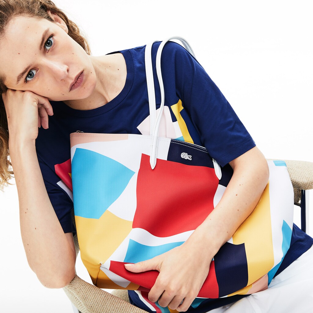 Womens Wo  Abstract Print Shopping Bag | Lacoste L Allover • D78