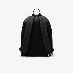 Mens   L.12.12 Signature Leather Zip Backpack | Lacoste Black • 000