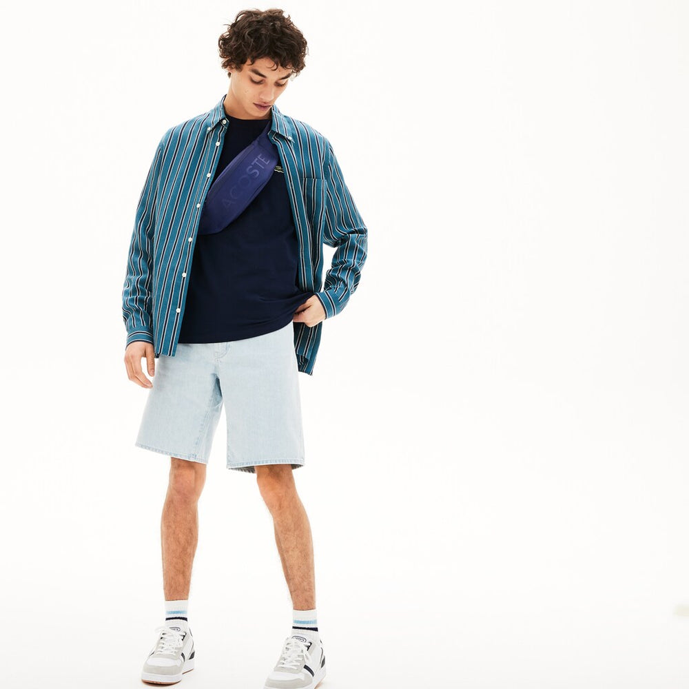 Mens L.12.12 Logo Lettering Fanny Pack | Lacoste Blue Depths • D55