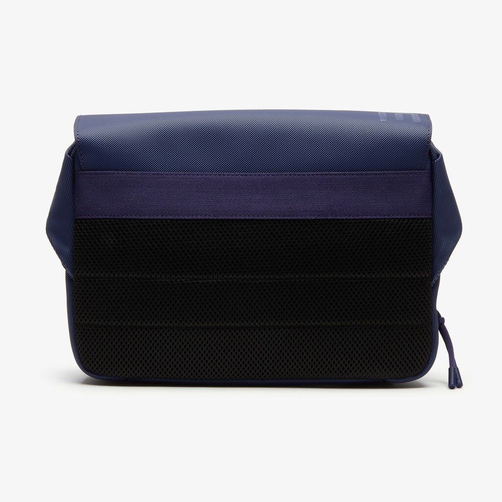 Mens   L.12.12 Clipped Flap Adjustable Shoulder Strap Small Pouch | Lacoste Blue Depths • D55