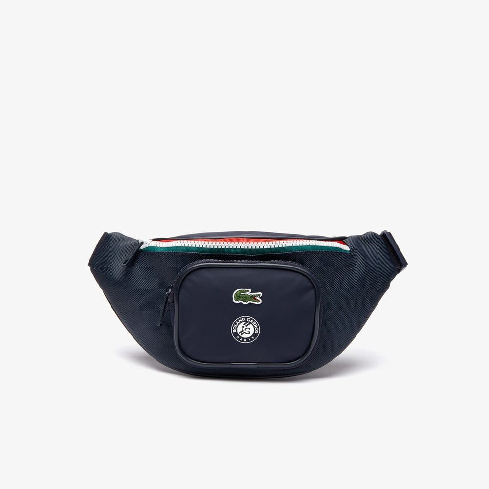 Mens   Roland Garros Nylon Belt Bag | Lacoste Peacoat Verdant Green Mol • E44