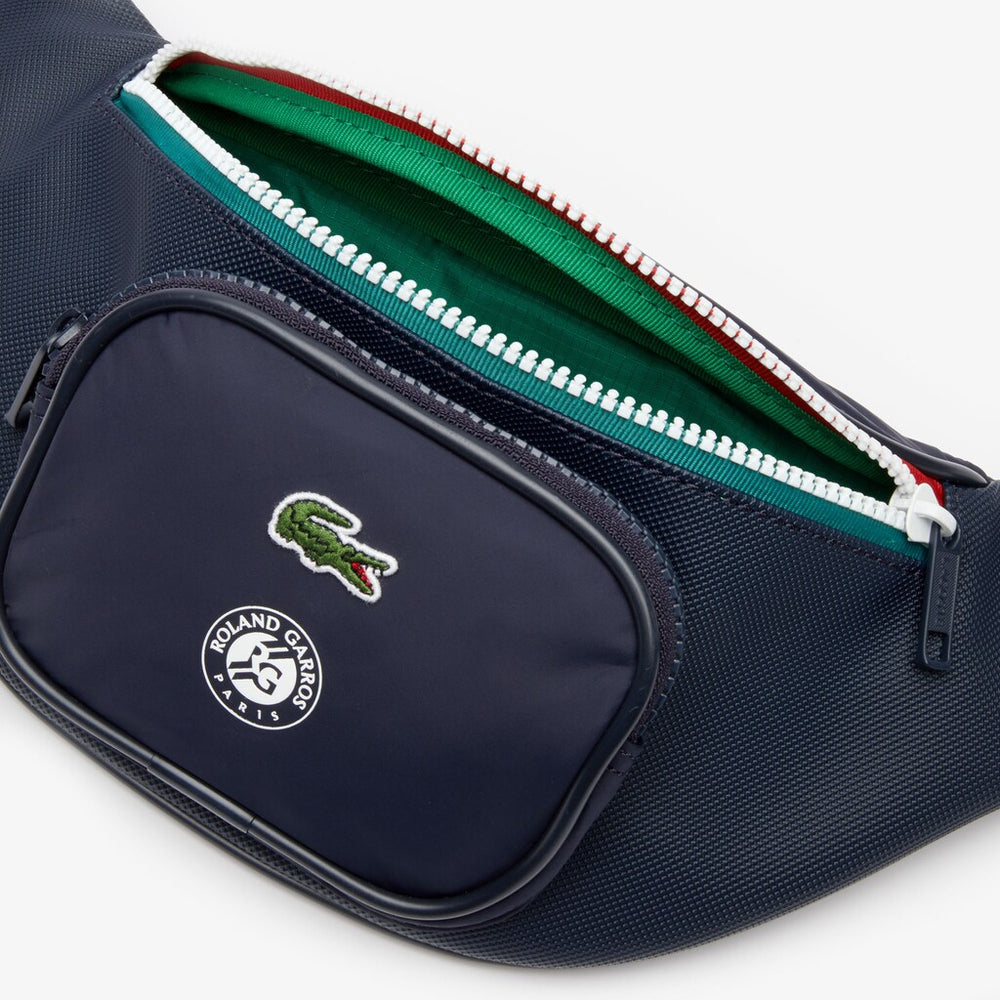 Mens   Roland Garros Nylon Belt Bag | Lacoste Peacoat Verdant Green Mol • E44