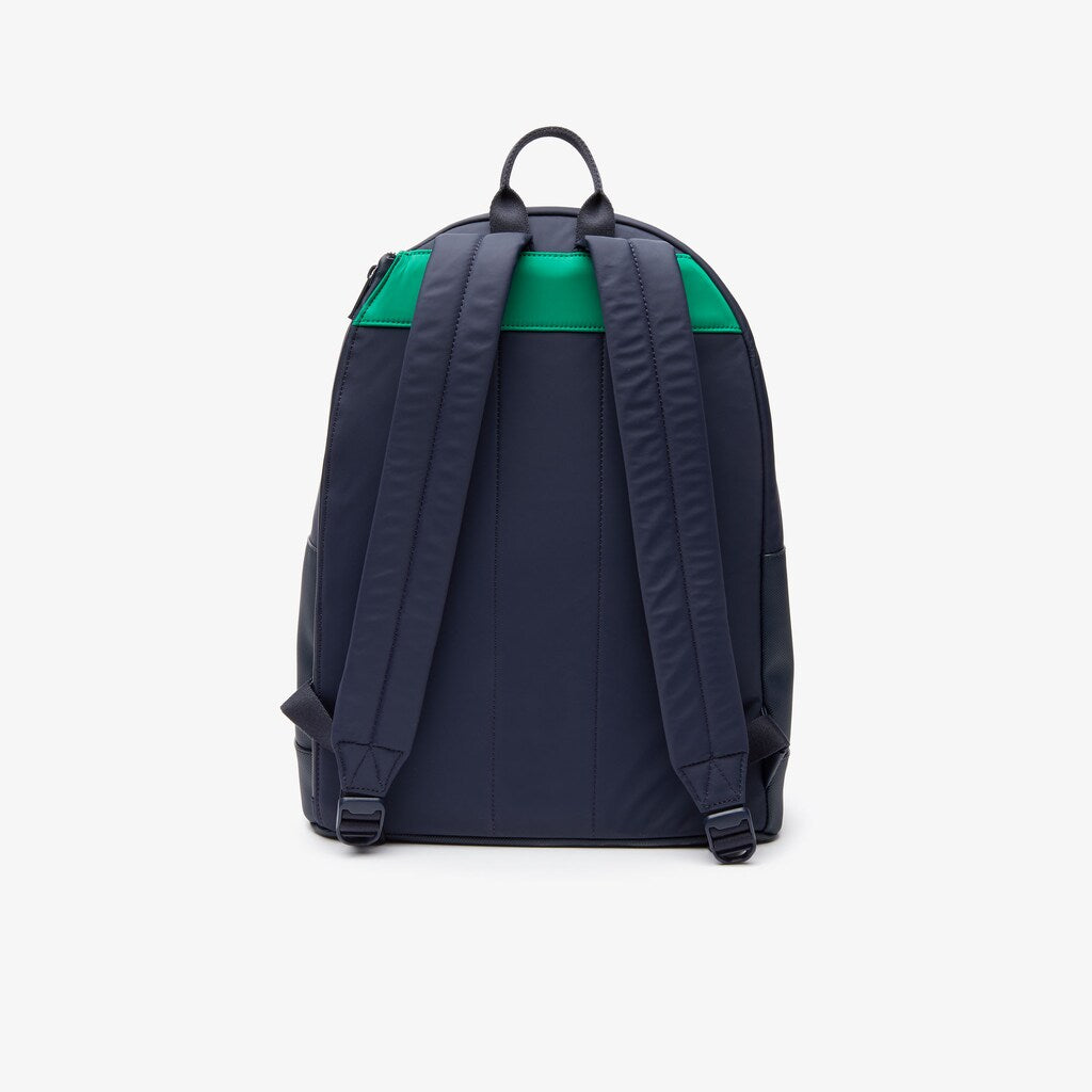 Mens   Roland Garros Nylon Backpack | Lacoste Peacoat Verdant Green Mol • E44