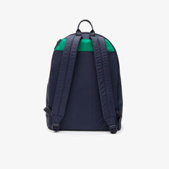 Mens   Roland Garros Nylon Backpack | Lacoste Peacoat Verdant Green Mol • E44