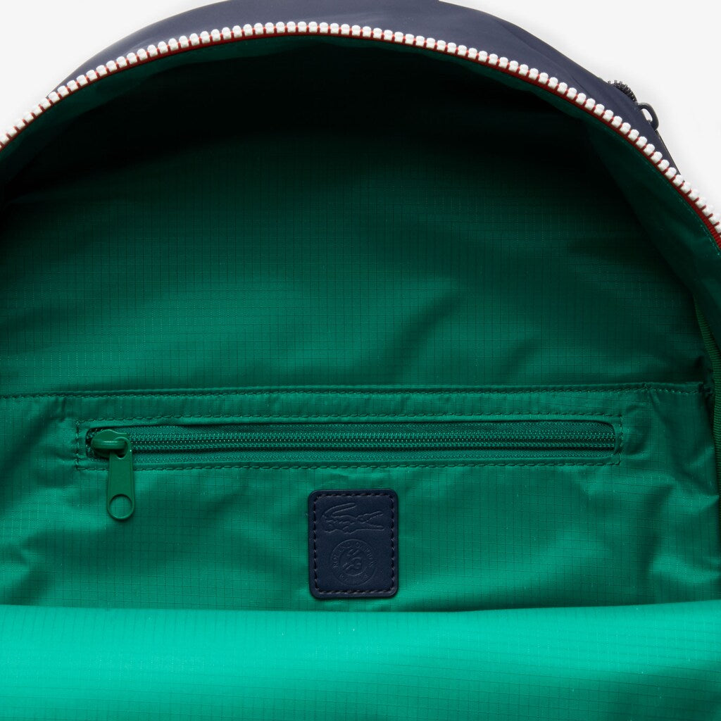 Mens   Roland Garros Nylon Backpack | Lacoste Peacoat Verdant Green Mol • E44