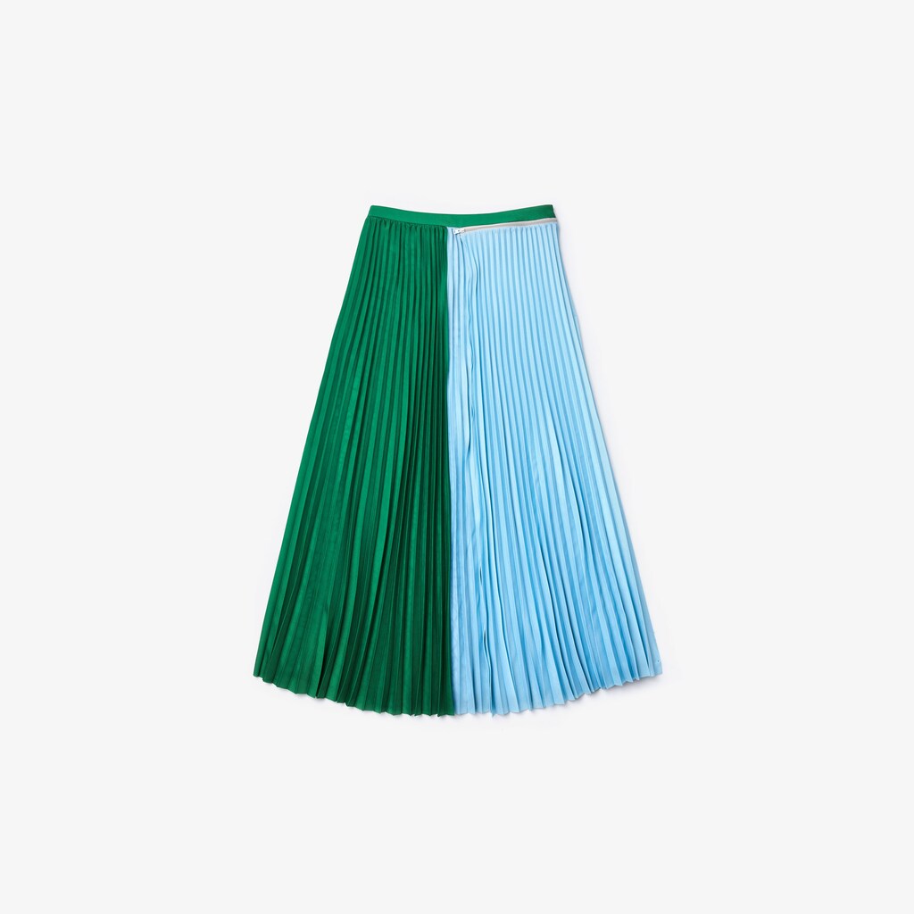 Womens Wo  Fashion Show Asymetrical Printed Skirt | Lacoste Green / Light Blue / Navy Blue / White • Wla