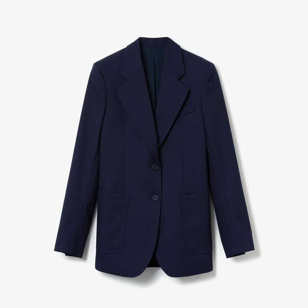 Womens Wo  Fashion Show Solid Wool Blend Blazer | Lacoste Navy Blue • 166