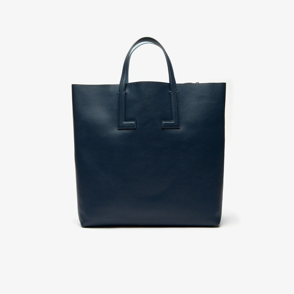 Womens Wo  Reversible Leather Tote Bag with Detachable Strap | Lacoste Arctic Oceania • E67