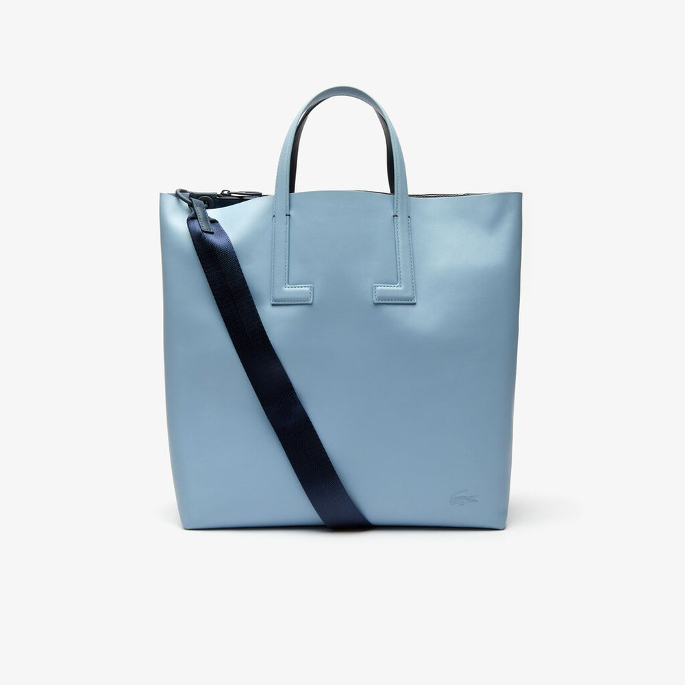Womens Wo  Reversible Leather Tote Bag with Detachable Strap | Lacoste Arctic Oceania • E67