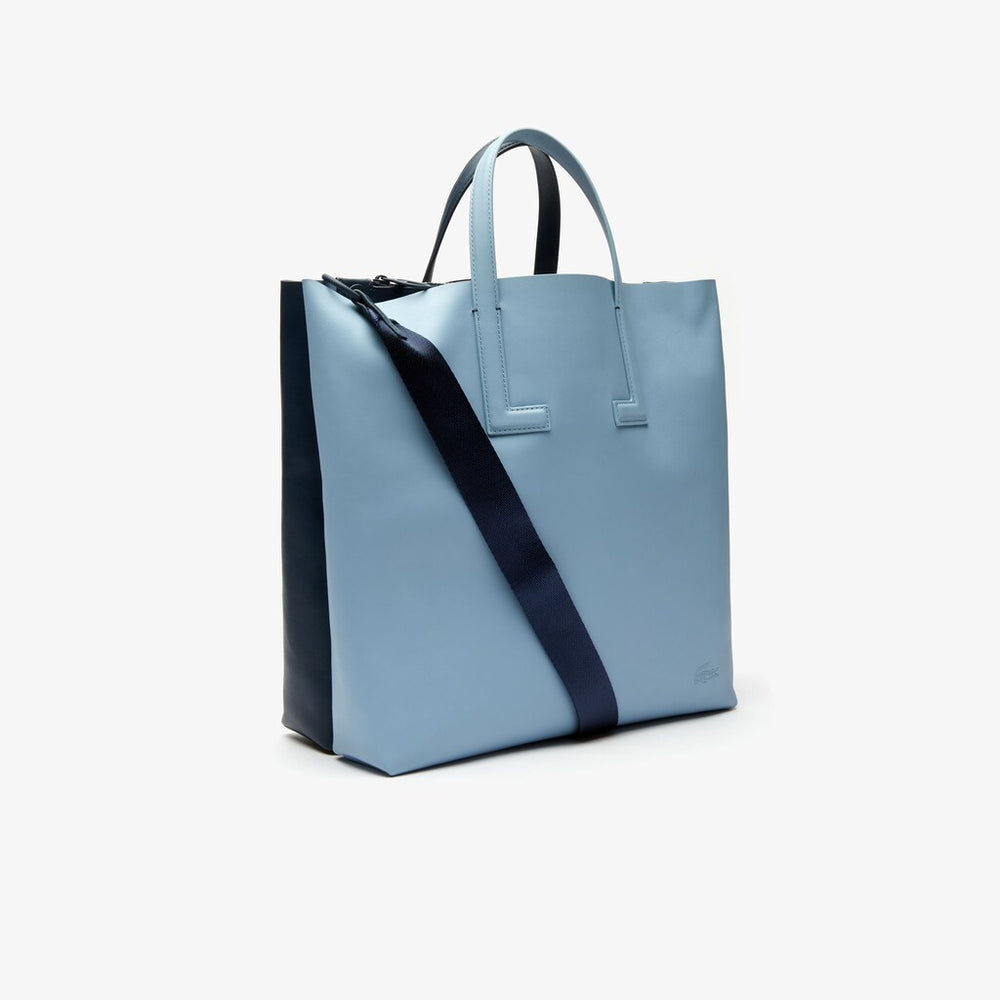 Womens Wo  Reversible Leather Tote Bag with Detachable Strap | Lacoste Arctic Oceania • E67