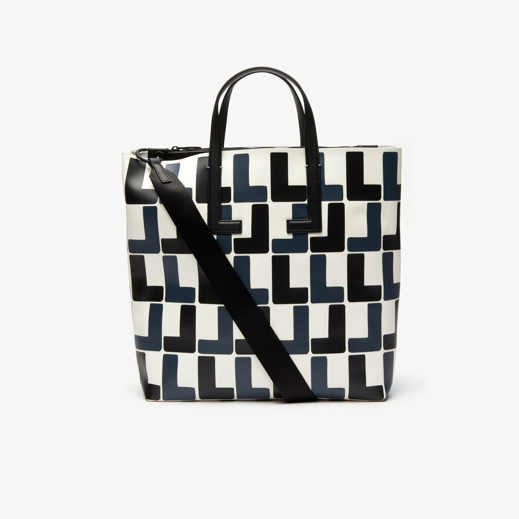 Womens Wo  Fashion Show Monogram Leather Double Tote | Lacoste L Allover • D78