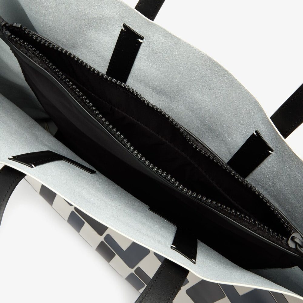 Womens Wo  Fashion Show Monogram Leather Double Tote | Lacoste L Allover • D78
