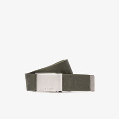 Mens   Lacoste Embossed Woven Belt | Lacoste Thyme • D97