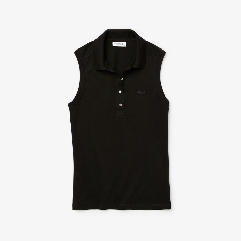 Womens Wo  Sleeveless Cotton Piqué Polo | Lacoste Black • 031