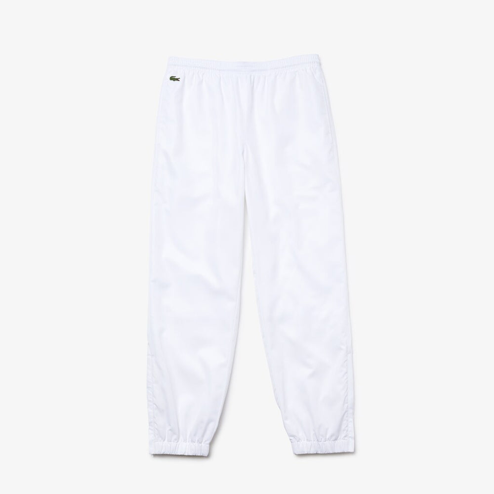 Mens   SPORT Performance Side Zip Track Pants | Lacoste White • 001