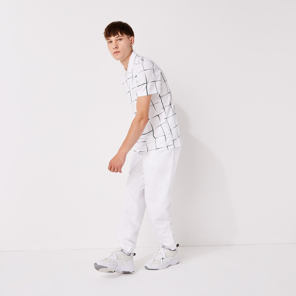 Mens   SPORT Performance Side Zip Track Pants | Lacoste White • 001
