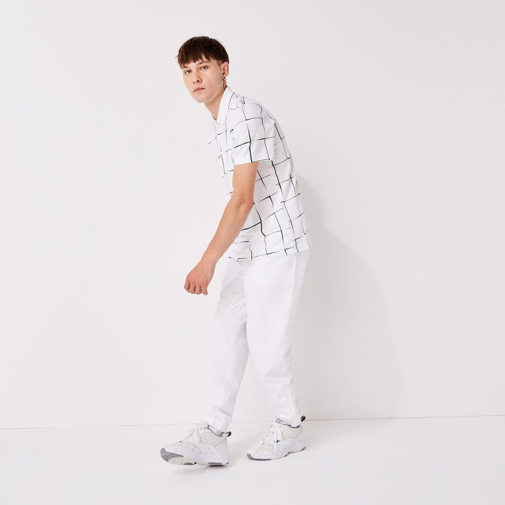 Mens   SPORT Performance Side Zip Track Pants | Lacoste White • 001