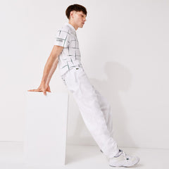 Mens   SPORT Performance Side Zip Track Pants | Lacoste White • 001