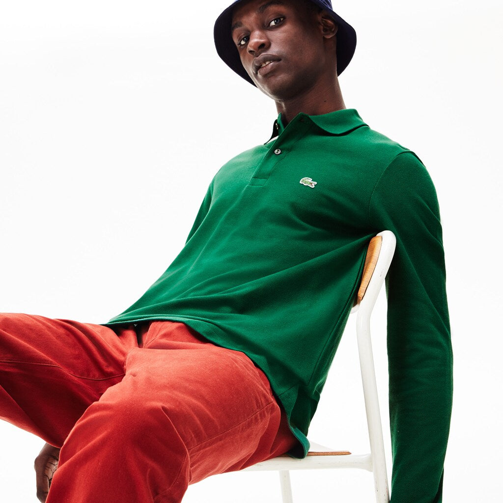 Mens   Long-Sleeve L.12.12 Polo Shirt | Lacoste Green • 132