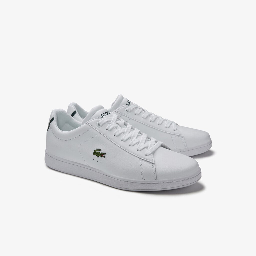 Mens   Carnaby Evo Leather Sneakers | Lacoste White • 001
